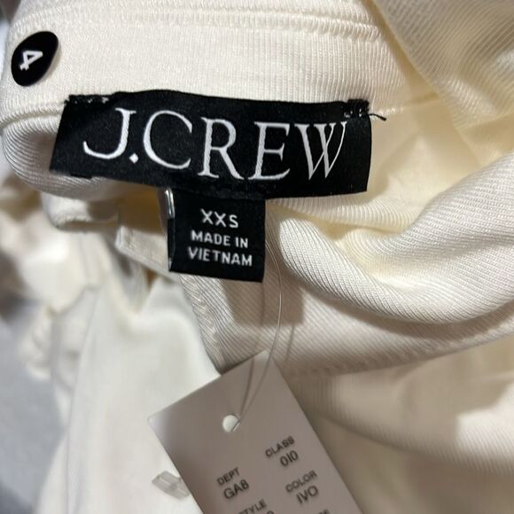 J. Crew Factory cf039 Refined Rib Long-sleeve Polo Shirt Ivory NWT size xxs - Picture 7 of 11
